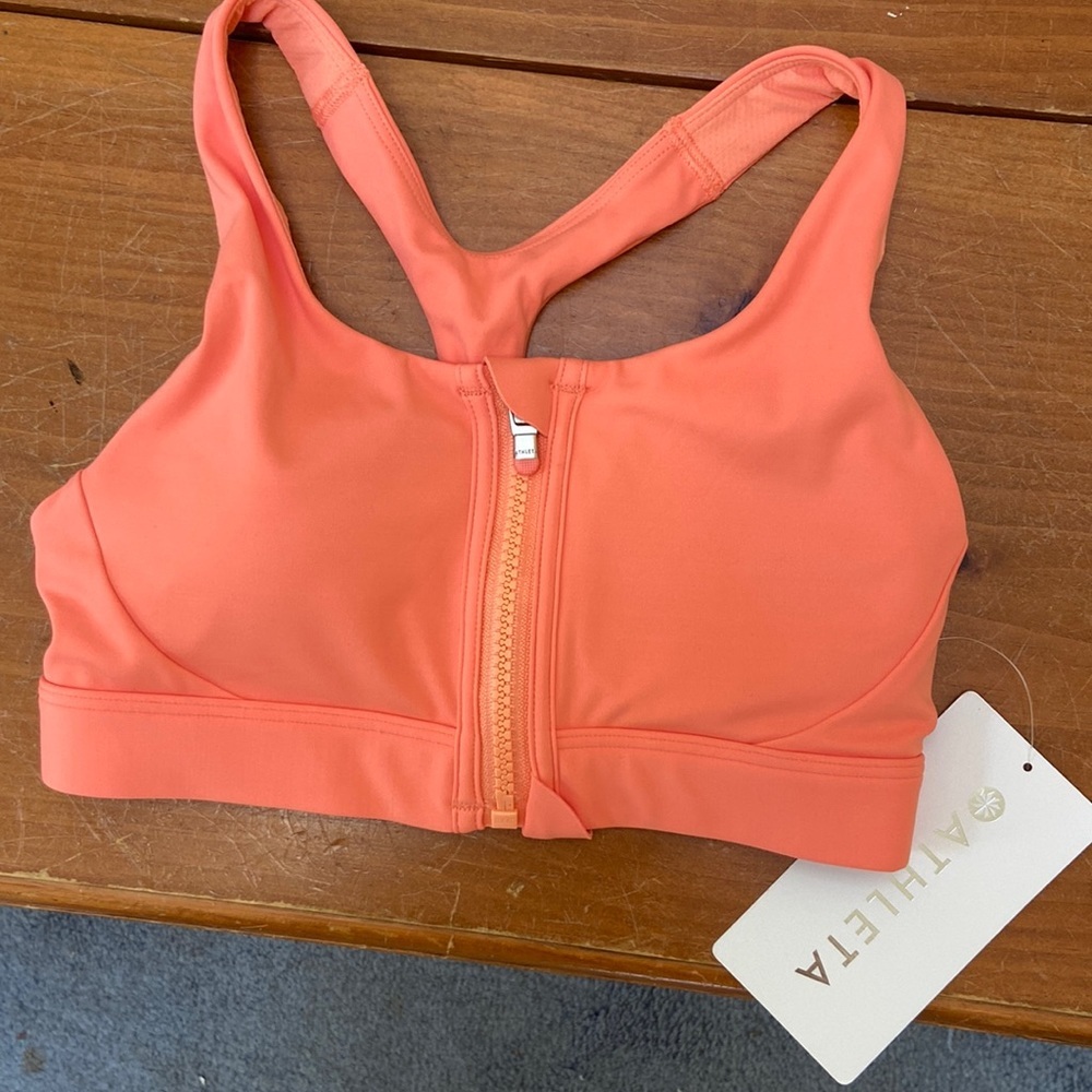NWT Athleta Zip XXS front sports bra